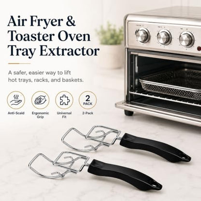 2 Pack Air Fryer Convection Toaster Oven Tray Extractor -Oven Food Scald - Image 5