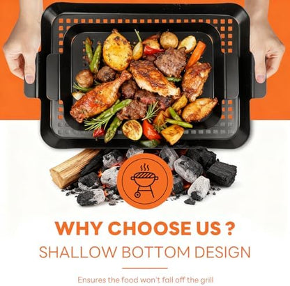 2PCS Grill pan: Grill topper for outdoor grill - Image 6