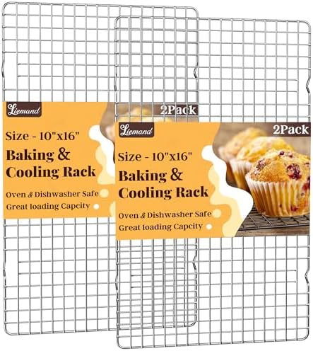 2 PCS Grid Wire Baking Cooling Racks by LIEMAND