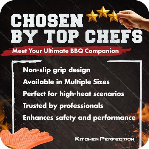 KITCHEN PERFECTION Silicone Smoker BBQ Gloves - Image 6