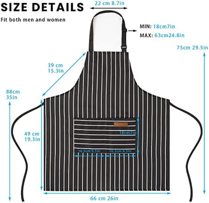 BeLuyi 2 Pack Adjustable Bib Apron - Image 2
