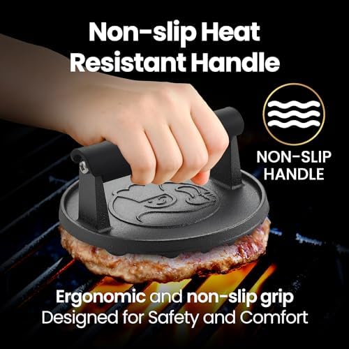 Gourmet Easy Cast Iron Smash Burger Press - Image 2