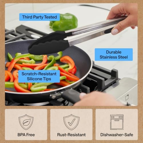 GORILLA GRIP Stainless Steel Kitchen Tongs - Image 5