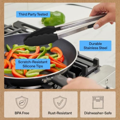 GORILLA GRIP Stainless Steel Kitchen Tongs - Image 5