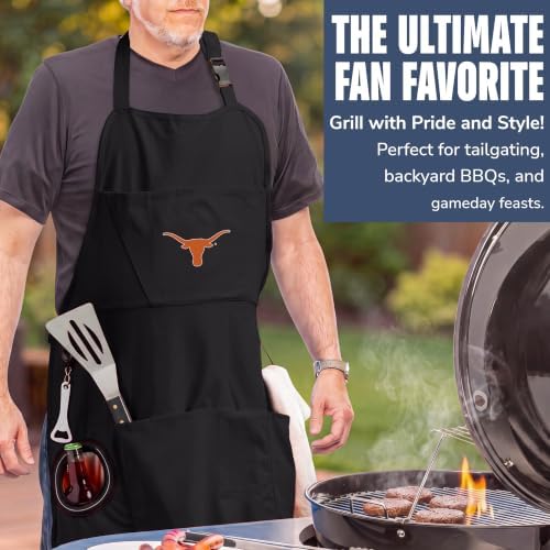 NCAA College Sports Grilling Apron | Bottle Opener and Insulated Beverage - Image 2