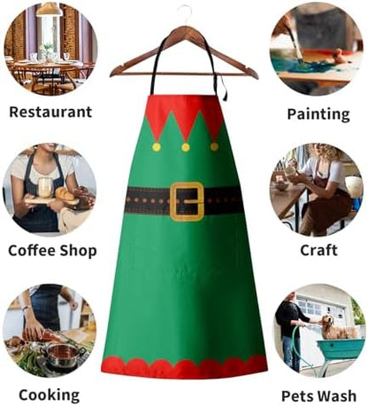 Christmas Elf Apron Xmas Santa Elf Aprons - Image 3