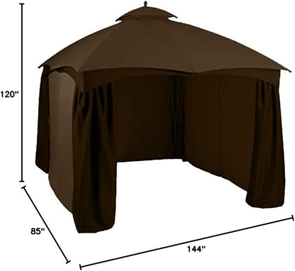 ABCCANOPY Universal Gazebo Replacement Curtain 10'x12' - Image 6