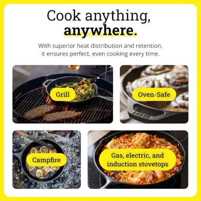 Lodge Cast Iron 5-Piece Set, PFAS-Free Pre-Seasoned Kitchen Set - Image 6
