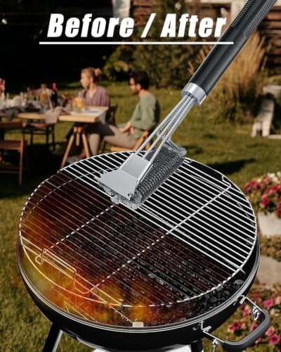 Grill Brush and Scraper, Adjustable Handle BBQ Grill Brush - Image 7