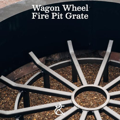 Ash & Ember 28" Wagon Wheel Fire Grate, High-Efficiency Smoke-Free Fireplace - Image 2