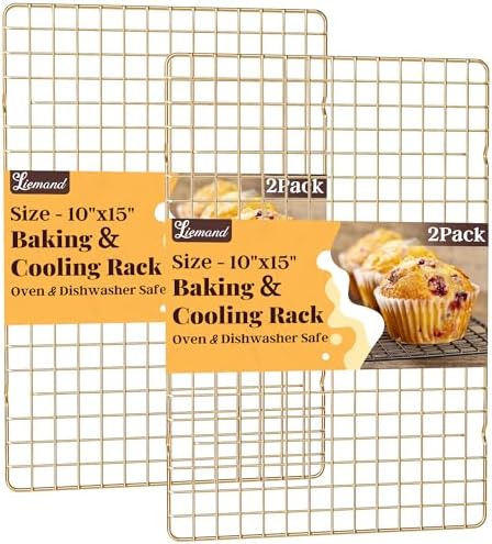 2 PCS Grid Wire Baking Cooling Racks by LIEMAND