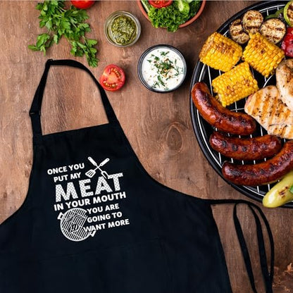 Funny Aprons For Men, Father's Fathers Day Kitchen Gifts For Dad Father Daddy - Image 4