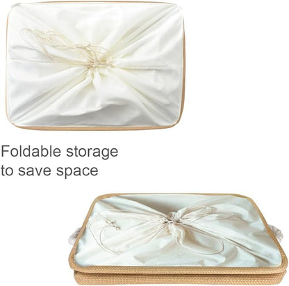 TheWarmHome Storage Bin for Shevles - Extra Jumbo 3Pack 20.5L×15.7W×13.8H inch Organization and Storage Basket for Organizing, Fabric Storage Cubes for Closet Shoe Linen Decorative (Beige)