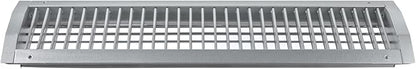 Repa Market 25" x 5" Inch Air Grille for Round Spiral Ducts - Adjustable Double Louvre Blade - Galvanized Ventilation Cover - Side Fit Round Surface Canal Ducting from 9.84" to 35.43" Inches