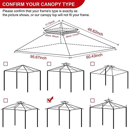 Eurmax USA High Performance Grill Gazebo Canopy Replacement Cover 5x8 BBQ - Image 6
