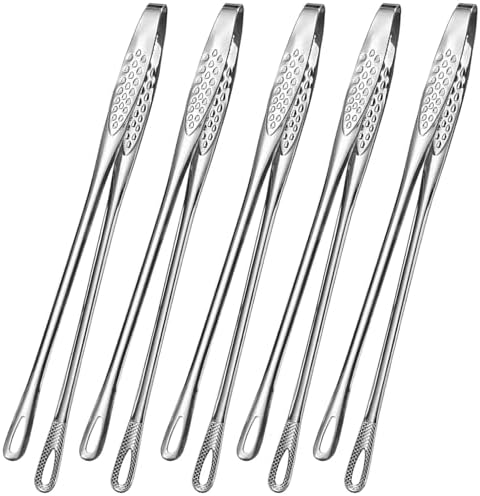 5 PCS Kitchen Tongs, 11 Inch Cooking Tweezers Tongs by Lekayihu