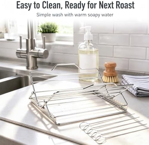 Roasting Rack, Adjustable Chicken Roasting Rack - Image 7