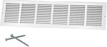30"W x 6"H [Duct Opening Size] Steel Return Air Grille, Air Return Vent Cover for Ceiling and Sidewall - HVAC Air Vent Covers - [Outer Dimensions: 31.75"W x 7.75"H]