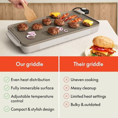 bella 12 x 22 Electric Ceramic Nonstick, Nontoxic Griddle - Image 6