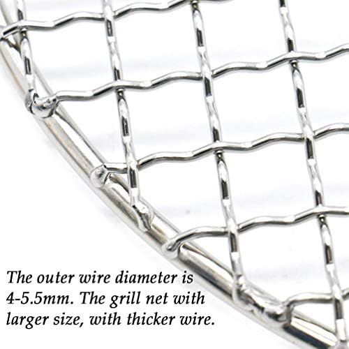 Cooling Rack with Legs Dia 7" Round Stainless Steel Cross Wire Barbecue Carbon - Image 4