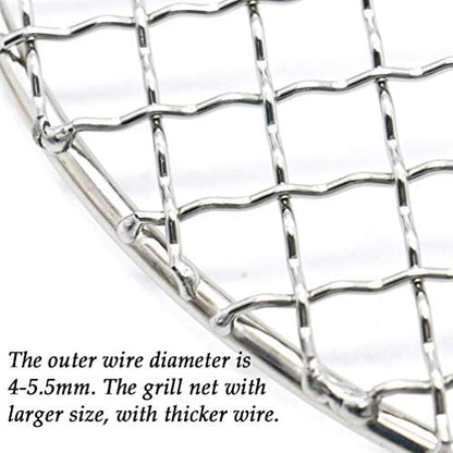 Cooling Rack with Legs Dia 7" Round Stainless Steel Cross Wire Barbecue Carbon - Image 4