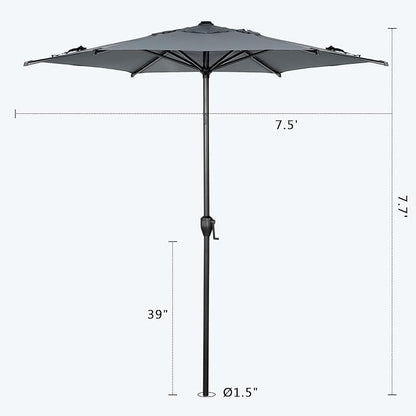 Abba Patio 7.5FT Lyon Outdoor Patio Umbrella Outdoor Table Umbrella - Image 7