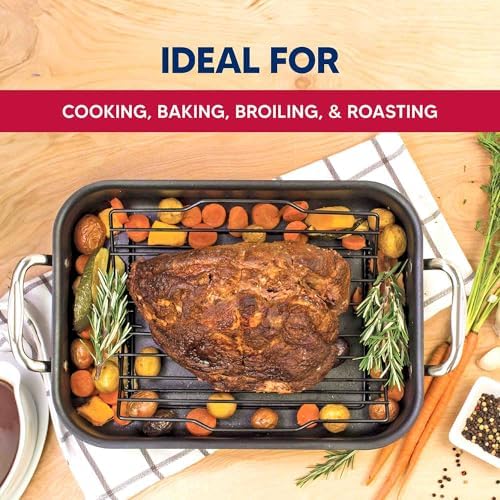 HIC Kitchen Roasting Adjustable Baking Rack, Nonstick-Coated Steel, Adjusts to - Image 2