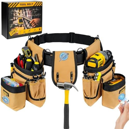 LEFOR·Z Tool Belt with 4 D-Rings, 27-Pockets Tool Belts by LEFOR%C2%B7Z