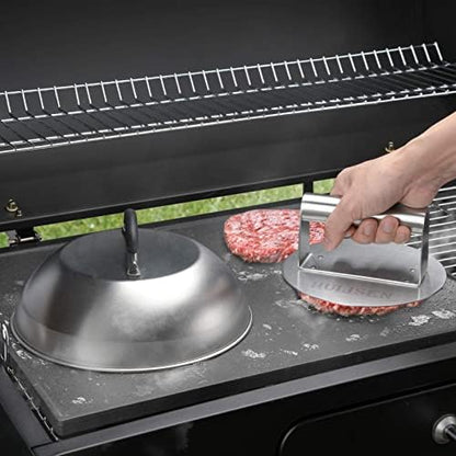 HULISEN 9" Cheese Melting Dome & 6.2" Smashed Burger Press Kit - Image 5