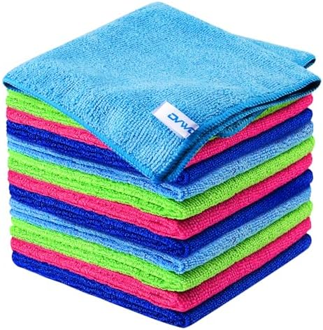 Microfiber Cleaning Cloth, High Density, 4 Colors by ovwo