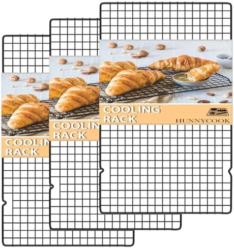 Hunnycook 15.8”×9.8” Cooling Rack, 3P Stainless Steel Baking Rack, Oven Safe by Dedicatedtoenhancingyourdiningexperience
