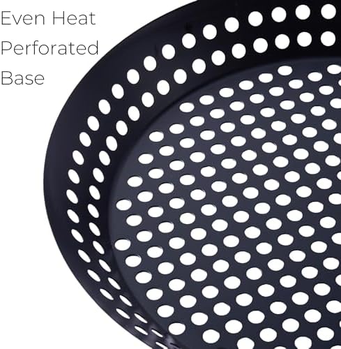 12 in Kozmatik Turkish Grill Pan, Nonstick Carbon Steel Basket - Image 5