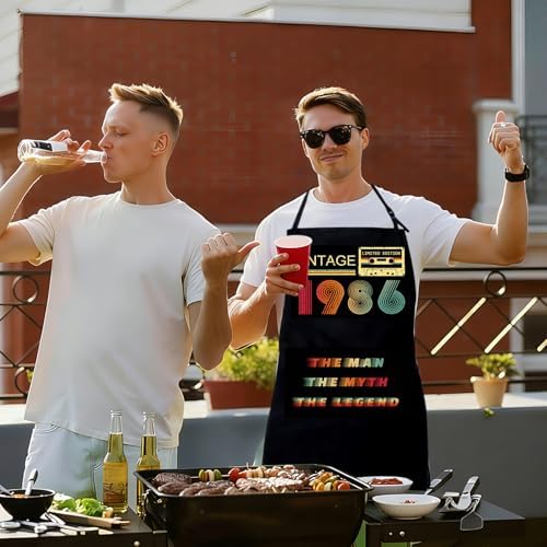 Funny Aprons for Men Birthday Gifts for Men Dad Grilling BBQ - Image 2