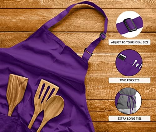 Utopia Kitchen Bib Aprons 2 Pack Adjustable - Image 4