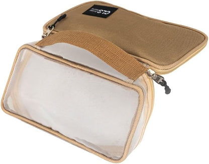 Portable Camping Kitchen Utensil Organizer Roll Bag Outdoor Cutlery Storage Case Tableware Holder for Travel Picnic Backpacking BBQ Hiking Beach Park Activities（Khaki）