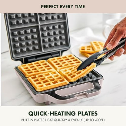 GreenPan Advanced Waffle Maker, 4-Square Belgian & Classic Waffle Maker - Image 4