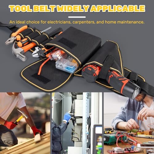 Tool Belt for Men – 7-Pocket Construction Electrician Tool Belt - Image 6
