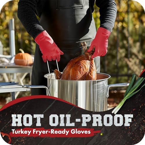 KITCHEN PERFECTION Silicone Smoker BBQ Gloves - Image 4