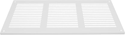 Repa Market 12x6 Inch Air Vent Cover/White Galvanized Steel Louvered Grill Cover with Mesh Screen/Wall or Ceiling Vent/Durable Flush Mount HVAC Register for Indoor and Outdoor Ventilation