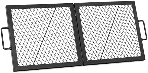 onlyfire Foldable Rectangular Heavy‑Duty Steel Fire Pit Cooking Grate by onlyfire