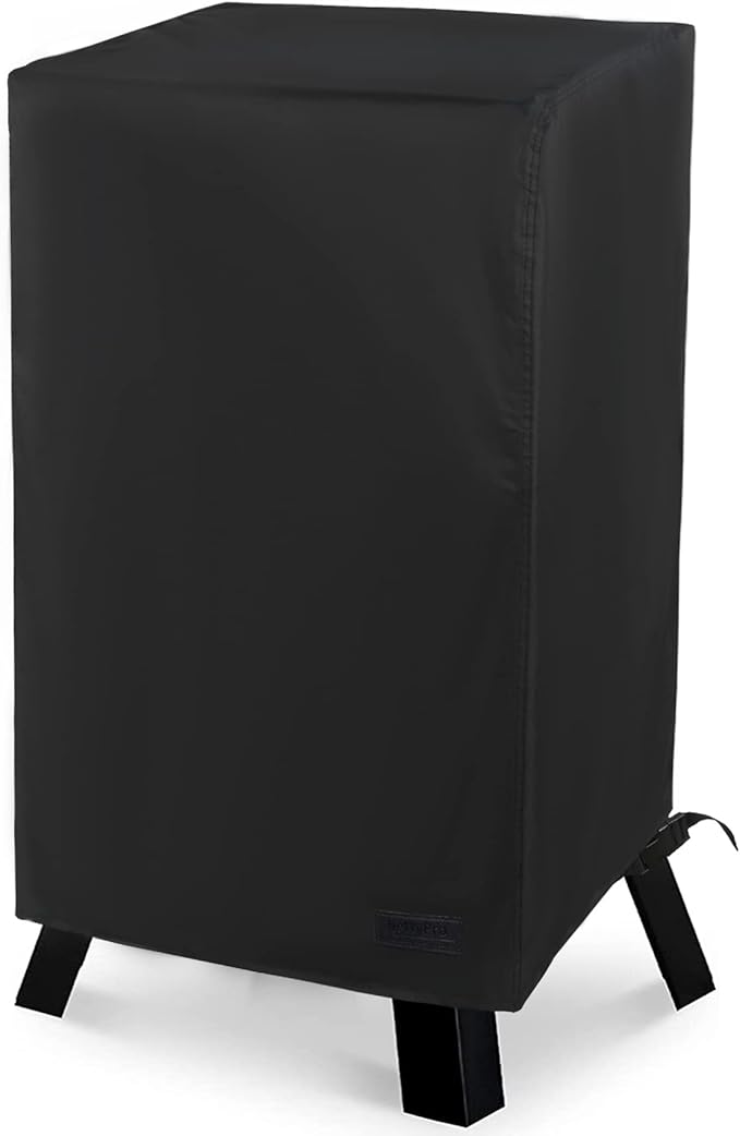 NetttyPro Smoker Cover for Outside Electric Masterbuilt Smoker 30 inch, Outdoor Waterproof Heavy Duty Square Vertical Small Grill Cover, 22" W x 20" D x 35" H, Black
