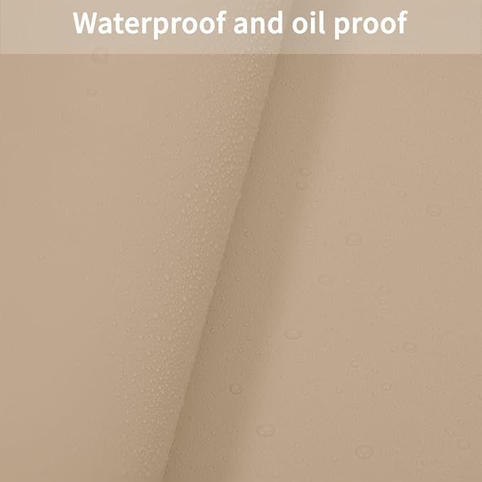 Table Protector for Dining Room Table - Waterproof, Easy to Clean, Light Brown & Gray, 54x54
