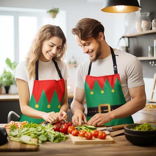 Christmas Elf Apron Xmas Santa Elf Aprons - Image 2