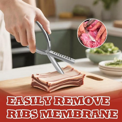 Rib Membrane Remover Stainless Steel Tool Kit, Ergonomic Handle - Image 7