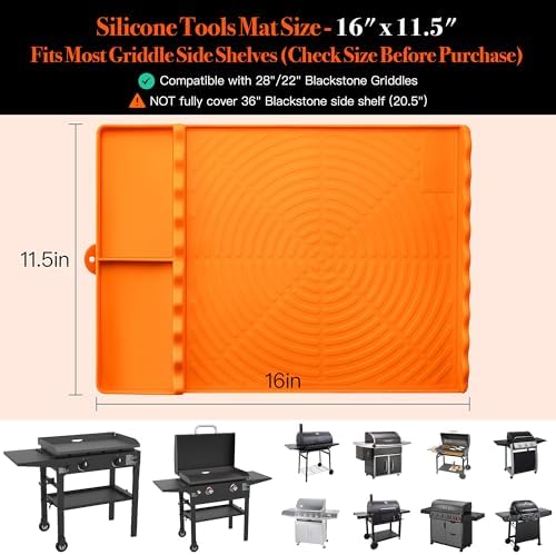 Silicone Grill Mat for Blackstone Griddle Accessories - Image 6
