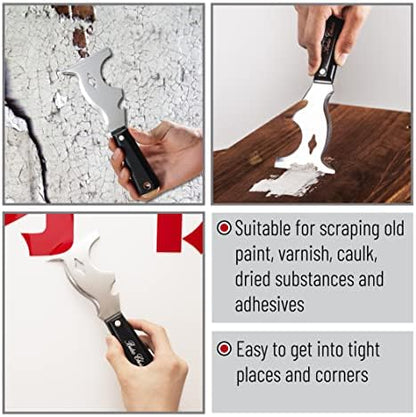 Bates- Paint Scraper, 10-in-1 Painter’s Tool, 3 Pack, Sharp Beveled Blade & - Image 4