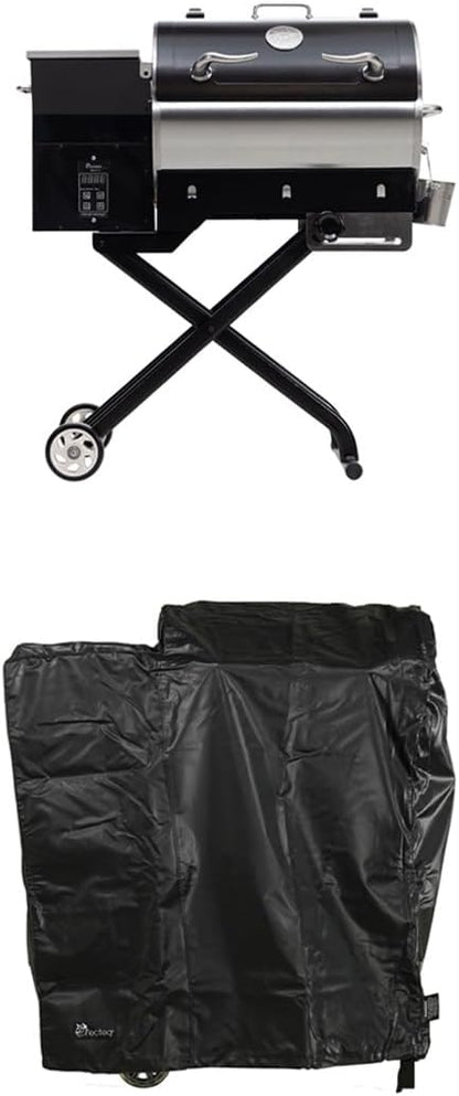 recteq Pellet Grill - Road Warrior 340 + Cover, Portable Electric Pellet Smoker Grill, BBQ, Wood Pellets, Sear, Smoke, and More