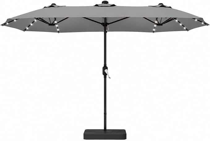 15ft Double-Sided Rectangle Patio Umbrella by DomeShade