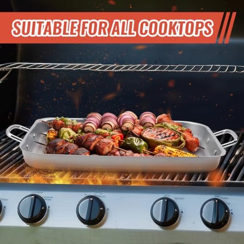 Grill Pan - 11'x15'' BBQ Grill Topper - Image 2