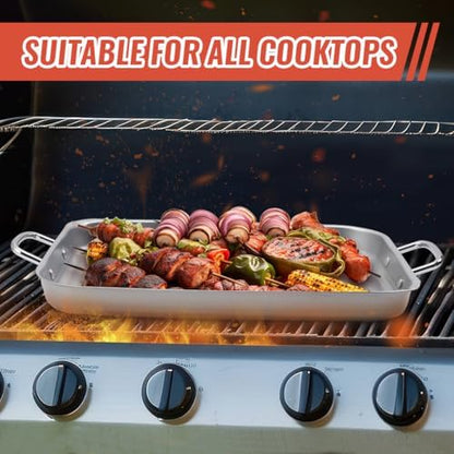 Grill Pan - 11'x15'' BBQ Grill Topper - Image 2